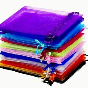 100pcs Transparent Organizer Pouch Gift Bags